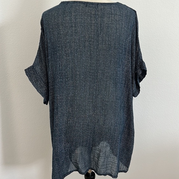 PURE Venice Blue & White Striped Short Sleeve Tunic - Picture 3 of 3